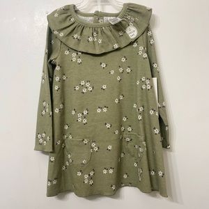 2-piece cute toddler green dress
